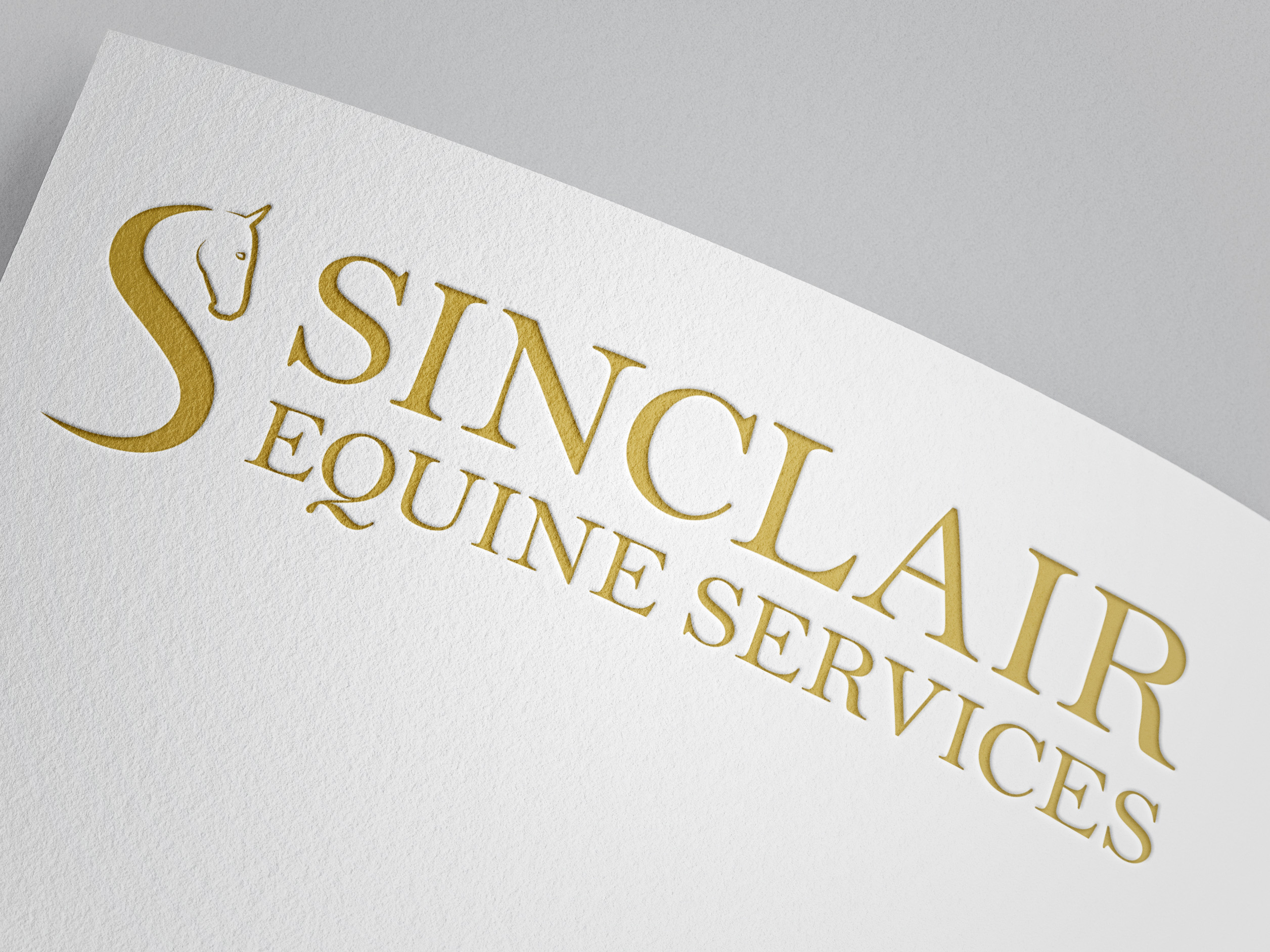 sinclair equine logo mopck up